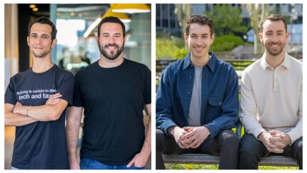 Left to right: Daniel Marcous, co-founder and chief technology officer of April. Ben Borodach, co-founder and CEO of April. Michael Bock, co-founder and chief technology officer of Column Tax. Gavin Nachbar, co-founder and CEO of Column Tax.