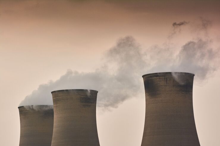 Coal-fired power station cooling towers
