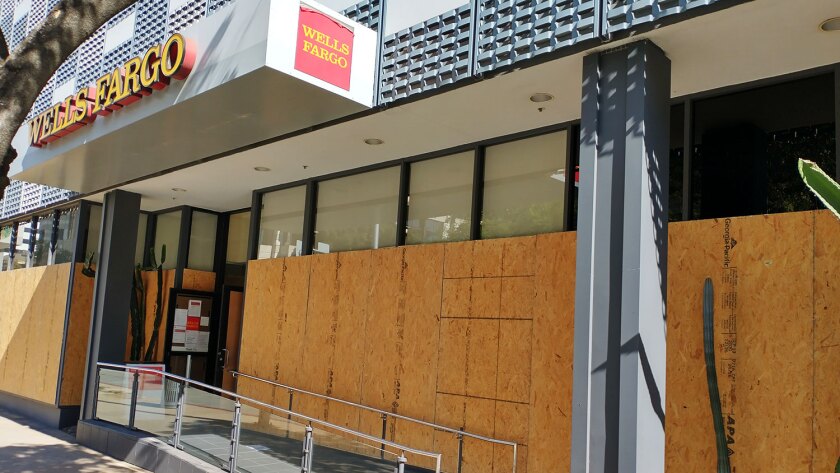 A Wells Fargo branch in Pasadena, Calif., on election eve 2020