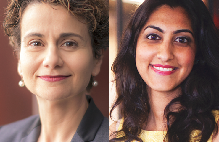 Ernie Johannson, group head, North American personal and business banking at BMO Financial Group (left); and Luvleen Sidhu, CEO of BankMobile (right)