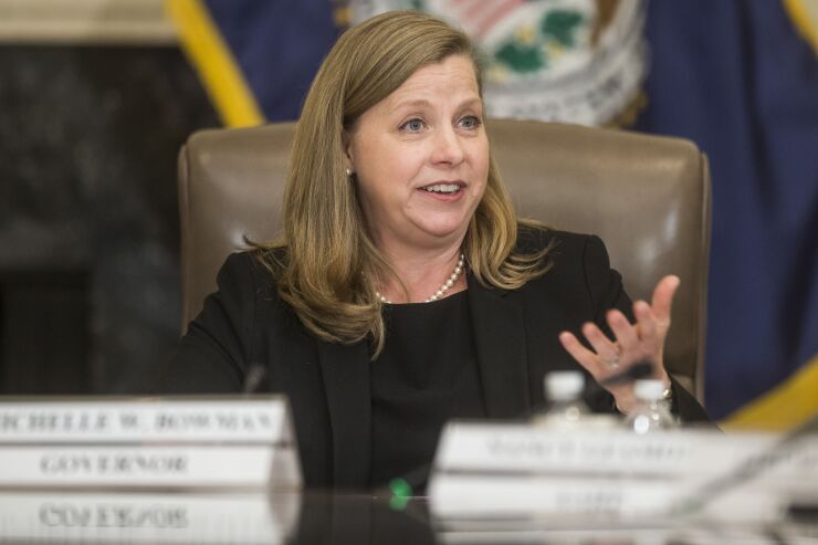 “The board’s framework for banking antitrust analysis hasn’t changed substantially over the past couple of decades,” said Federal Reserve Gov. Michelle Bowman.