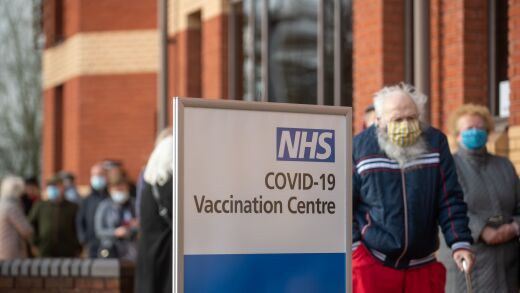 U.K. NHS COVID-19 vaccination centre signage
