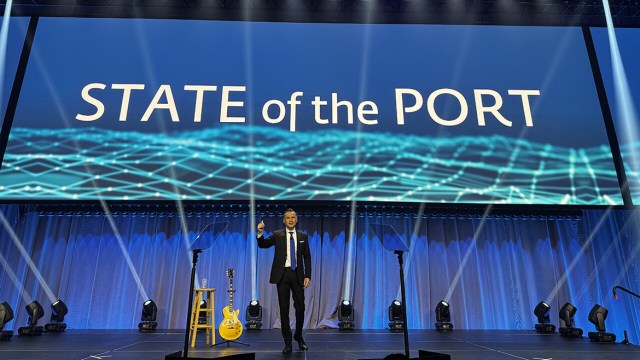 Port of Long Beach CEO Noel Hacegaba delivered State of the Port speech on Jan. 15.