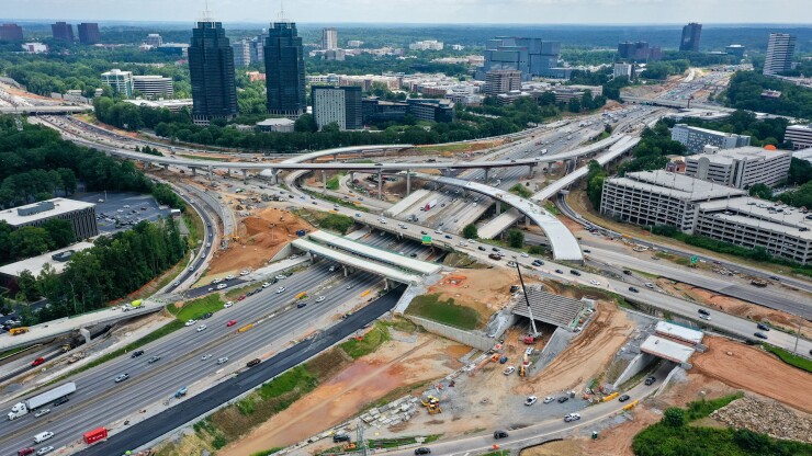Highway construction near Atlanta