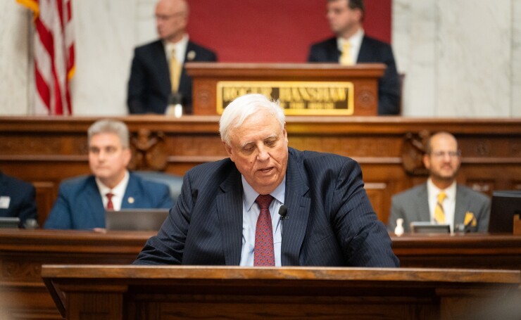 West Virginia Gov. Jim Justice delivers his 2024 State of the State address.