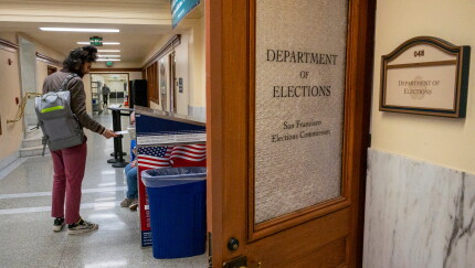 Department of Elections (San Francisco) door sign