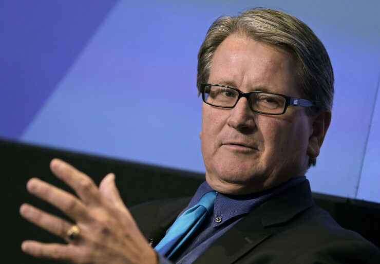 Brian Mayhew, chief financial officer of Metropolitan Transportation Commission and the related Bay Area Toll Authority, speaks at the Bloomberg CFO Conference in New York, U.S., on Tuesday, May 20, 2014.
