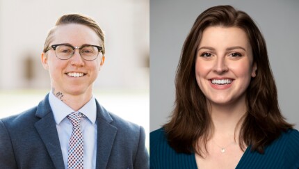 Charlie Hunts (left), who runs the community and partner marketing program at the digital bank One Finance. Billie Simmons (right), the co-founder and chief operating officer of Daylight.