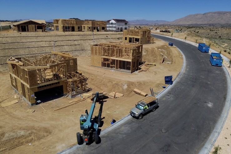Several new homes under construction