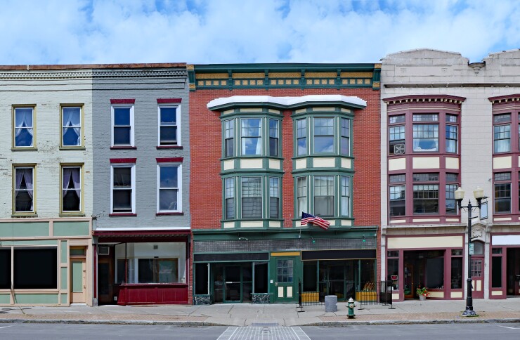 Empty Main Street buildings