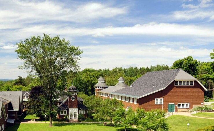 View of Goddard College campus in Vermont