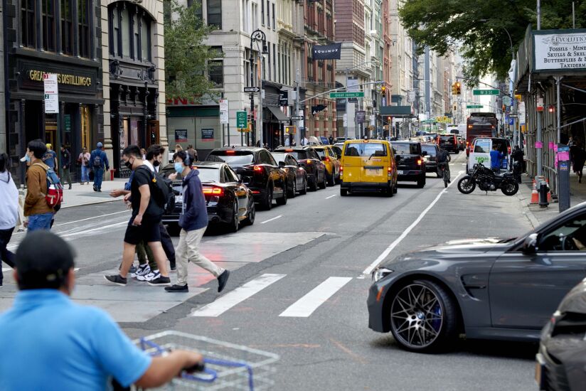 Traffic outside the home of Keri Cibelli, an environmental consultant in New York City, in New York, U.S., on Friday, Oct. 8, 2021. Low interest rates on home loans, pandemic-era savings and a hybrid-work revolution have made it more feasible for people, not just the ultra rich, to live a dual lifestyle. Photographer: Gabby Jones/Bloomberg