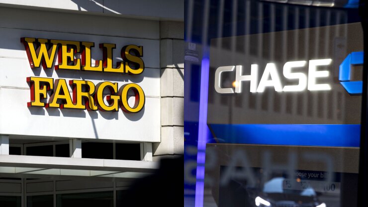 Wells Fargo and JPMorgan Chase offices