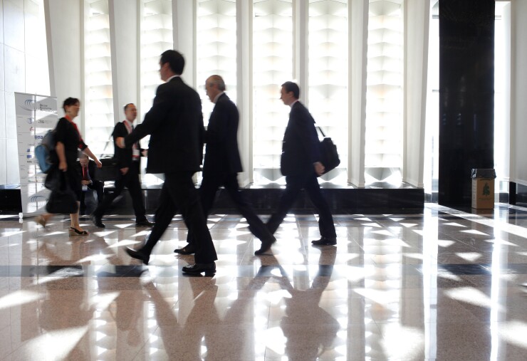 businessmen on street