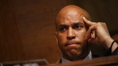 Sen. Cory Booker, D-N.J. and 2020 presidential candidate, listens during a Senate Judiciary Committee hearing in Washington on Wednesday, May 1, 2019.