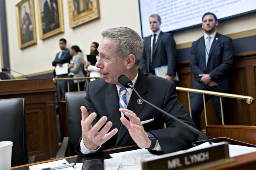 Representative Stephen Lynch, a Democrat from Massachusetts, speaks during a House Financial Services Committee hearing.