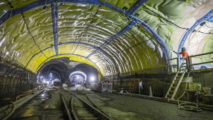 Work on the Manhattan side of the East Side Access Project below Grand Central Terminal on January 29, 2015