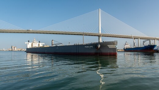 Corpus Christi, Texas, bridge and tanker ship