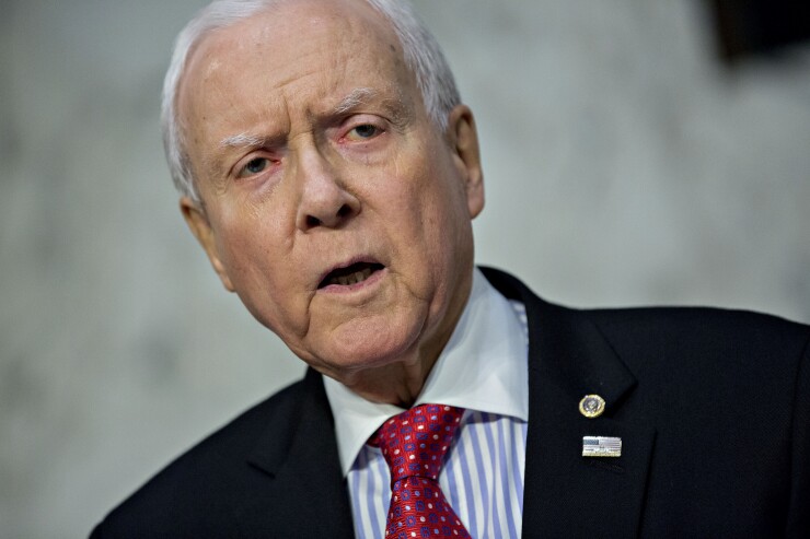 Hatch, Sen. Orrin Hatch, R-Utah, Senate Finance Committee chairman