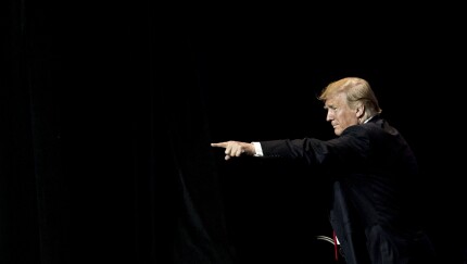 President Donald J. Trump talks at a National Association of Realtors conference