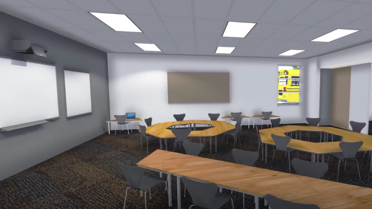 Rendering of elementary school classroom promised in $569 million Midland Independent School District bond measure in November 2019.