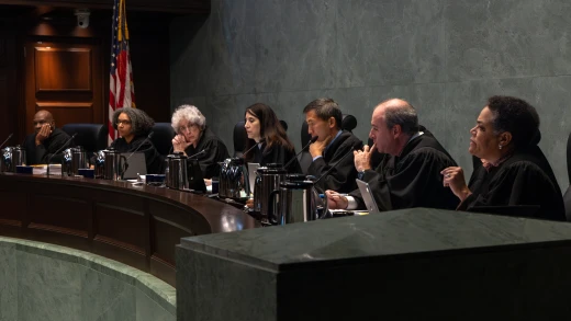California Supreme Court members in session