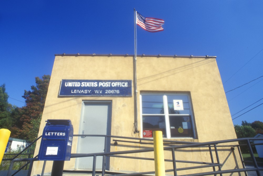 A U.S. Postal Service location in Leivasy, W.Va.