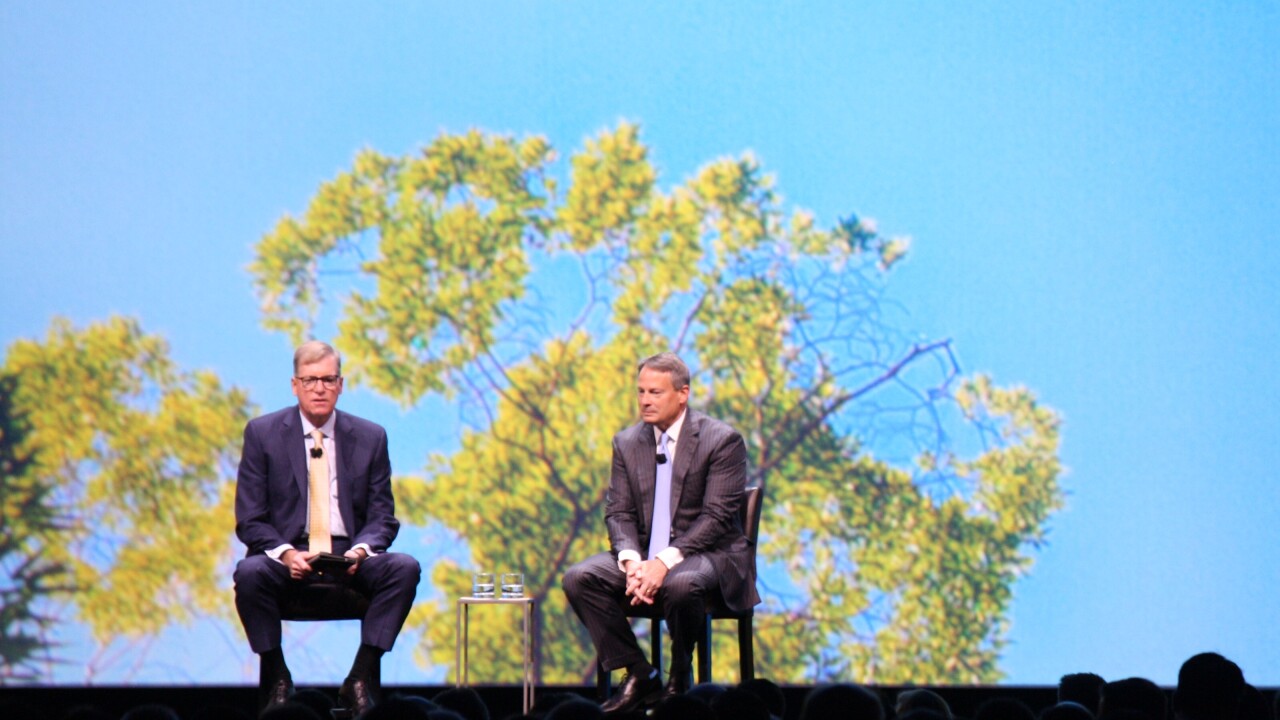 Walt Bettinger and Bernie Clark at Schwab Impact '17 1117.jpg