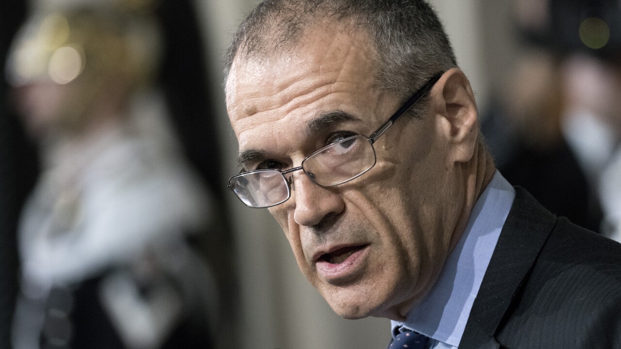 Carlo Cottarelli, Italy's premier-designate.