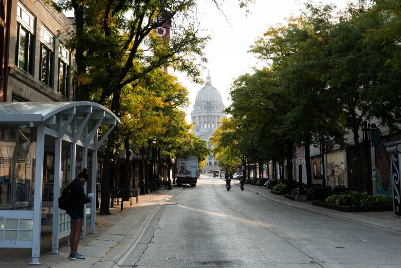 Wisconsin's Capital City As Battleground States Shaped By Virus-Fueled Downturn
