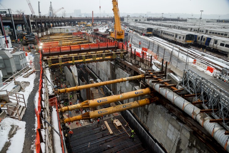 A construction site for the Gateway Program Hudson Tunnel Project in New York, US, on Tuesday, Feb. 17, 2026.