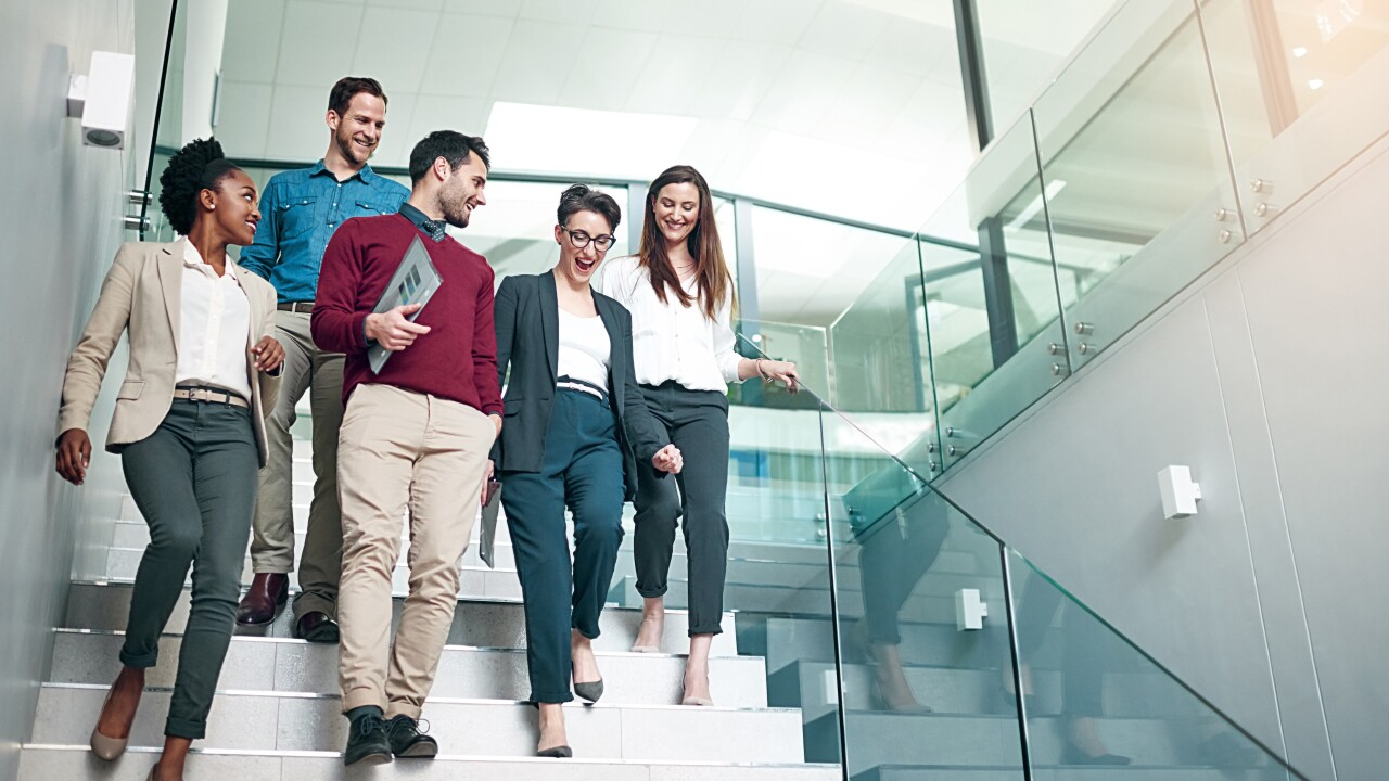 Group of young employees