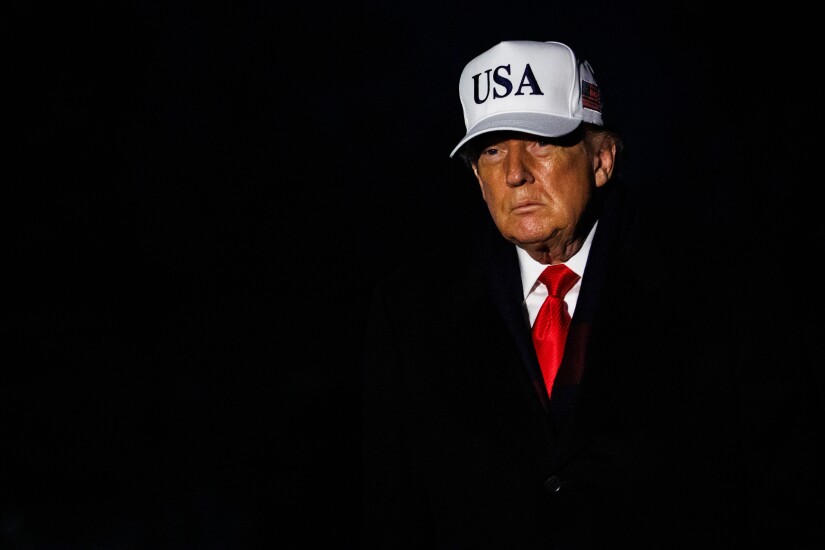 President Donald J. Trump in a USA baseball cap