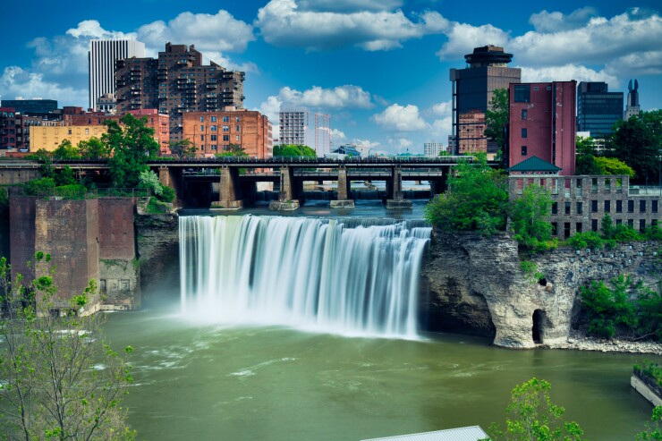 Rochester NY high falls district