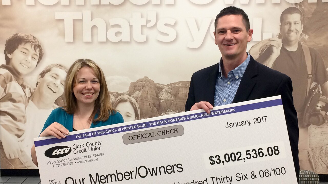 Clark County CU 2016 dividend check