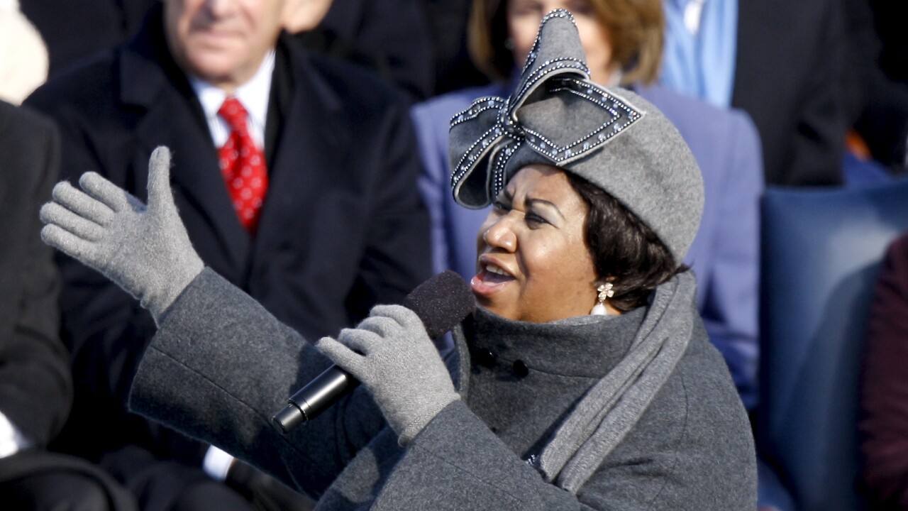 Aretha Franklin performed during President Obama's inauguration in January 2009