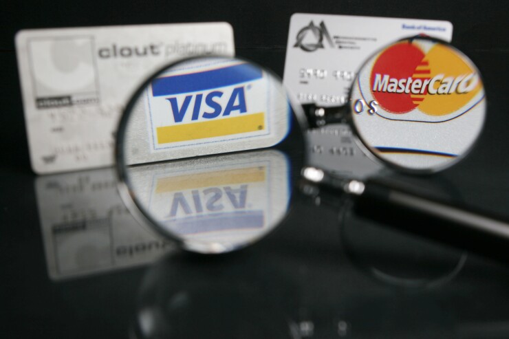 Visa with magnifying glass
