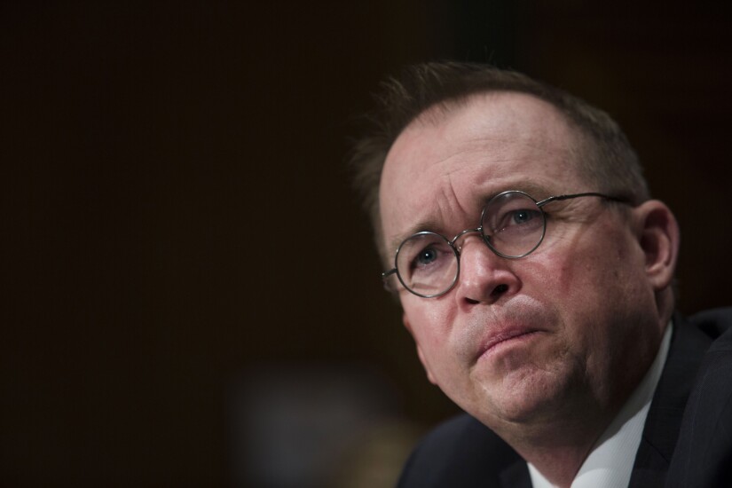 Mick Mulvaney, acting director of the Consumer Financial Protection Bureau.