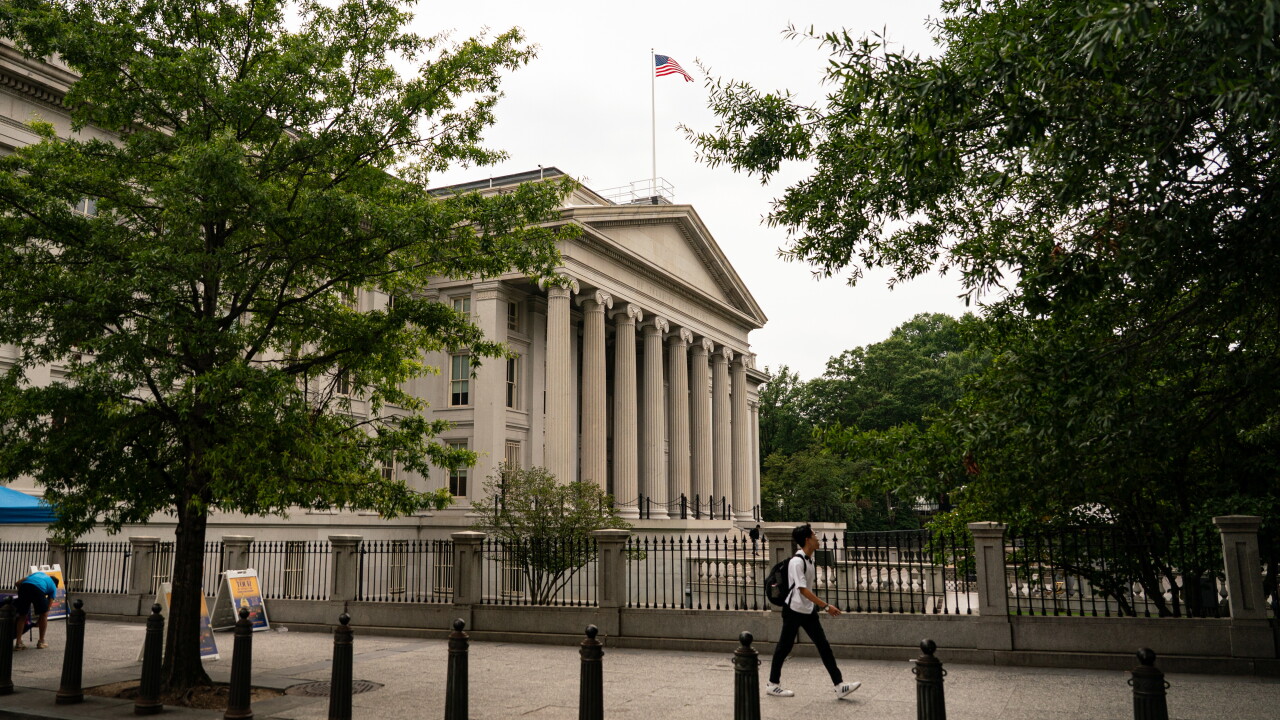 The U.S. Treasury building in Washington.