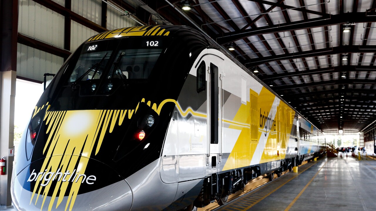 Brightline rail service operated by All Aboard Florida