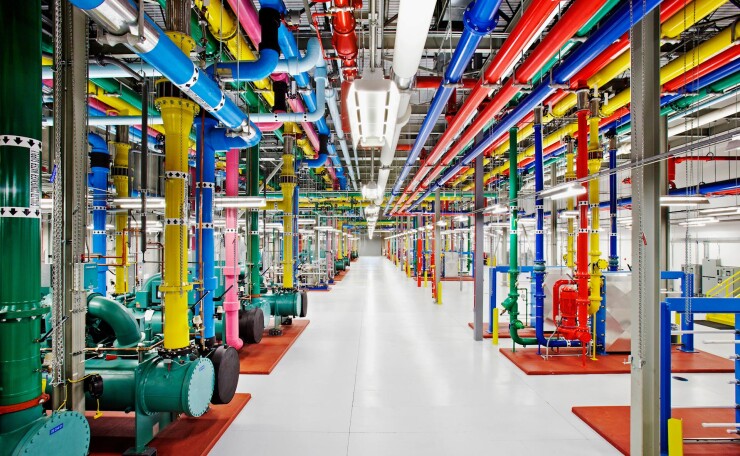 Interior of Google data center in Douglas County, Georgia