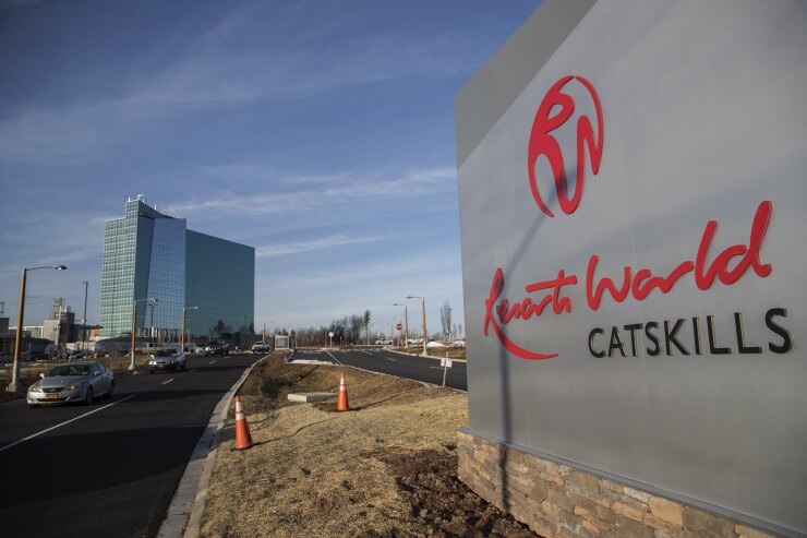 Resorts World Catskills entrance sign