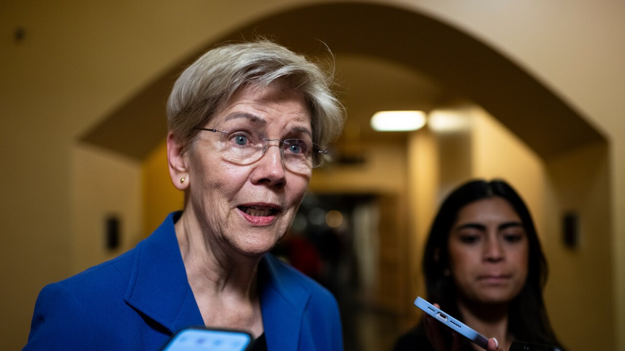 Senator Elizabeth Warren, a Democrat from Massachusetts