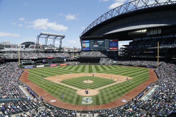 Safeco Field in Seattle, home of the Seattle Mariners.