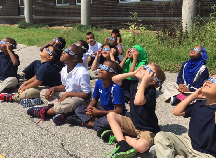 Students at Garfield Elementary School in Kansas City