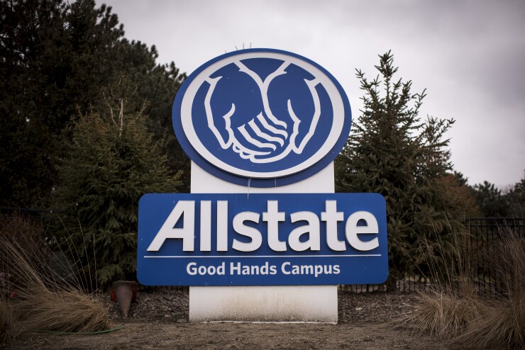 Signage of the Allstate Corp.