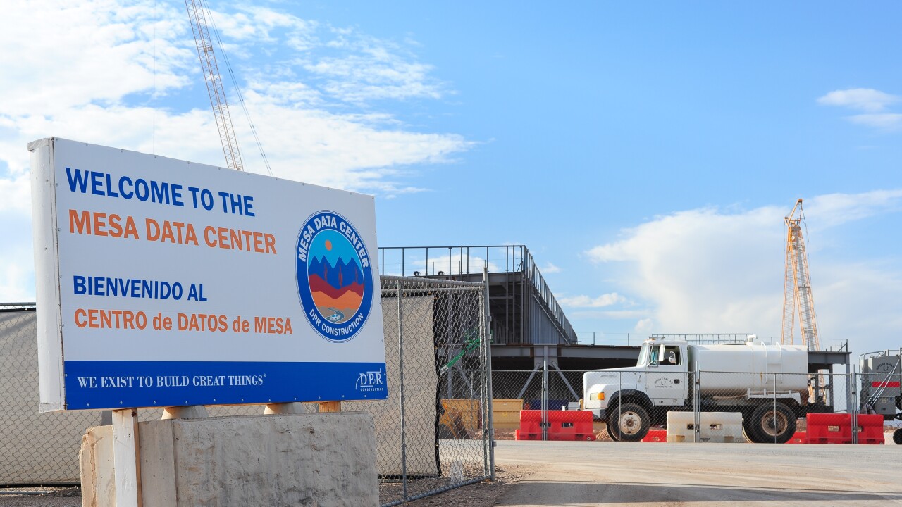 A data center under construction in Mesa, Arizona