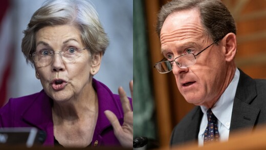 Sen. Elizabeth Warren, D-Mass.; Sen. Pat Toomey, R-Pa.