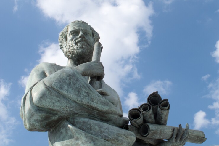 Aristotle statue