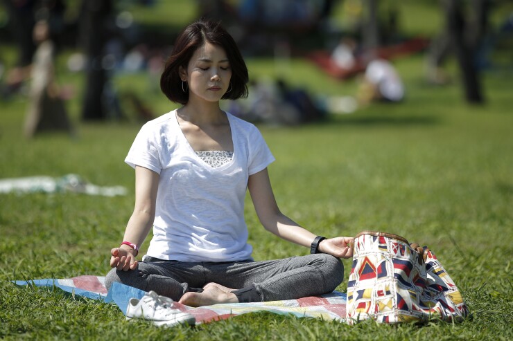 Meditation in park